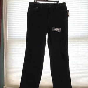 Gloria Vanderbilt Woman’s Black Barely Boot Cut Jean Pants Size 8